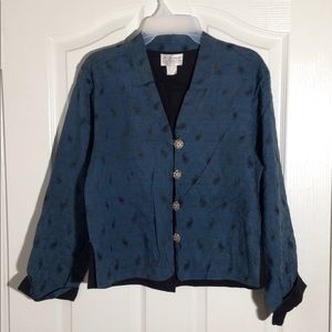 FINAL MARKDOWN Ladies' Print-on-Print Lined Jacket medium nwot